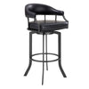 Pharaoh - Swivel Faux Leather Bar Stool - Mineral Finish