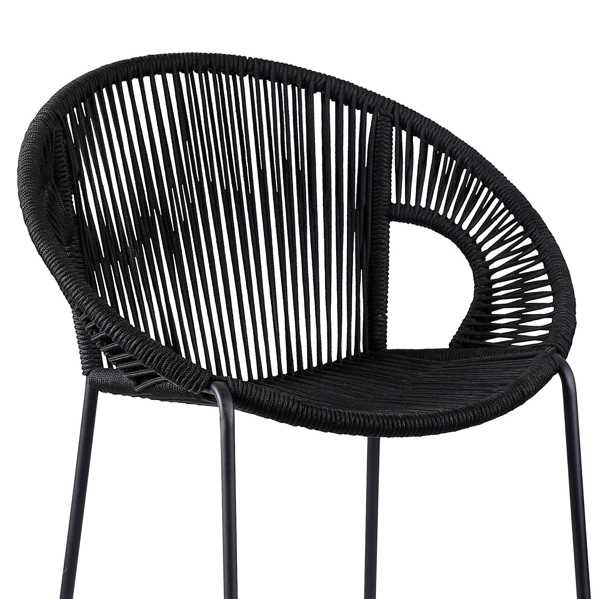 Acapulco - 30" Indoor Outdoor Steel Bar Stool With Rope Set of 2