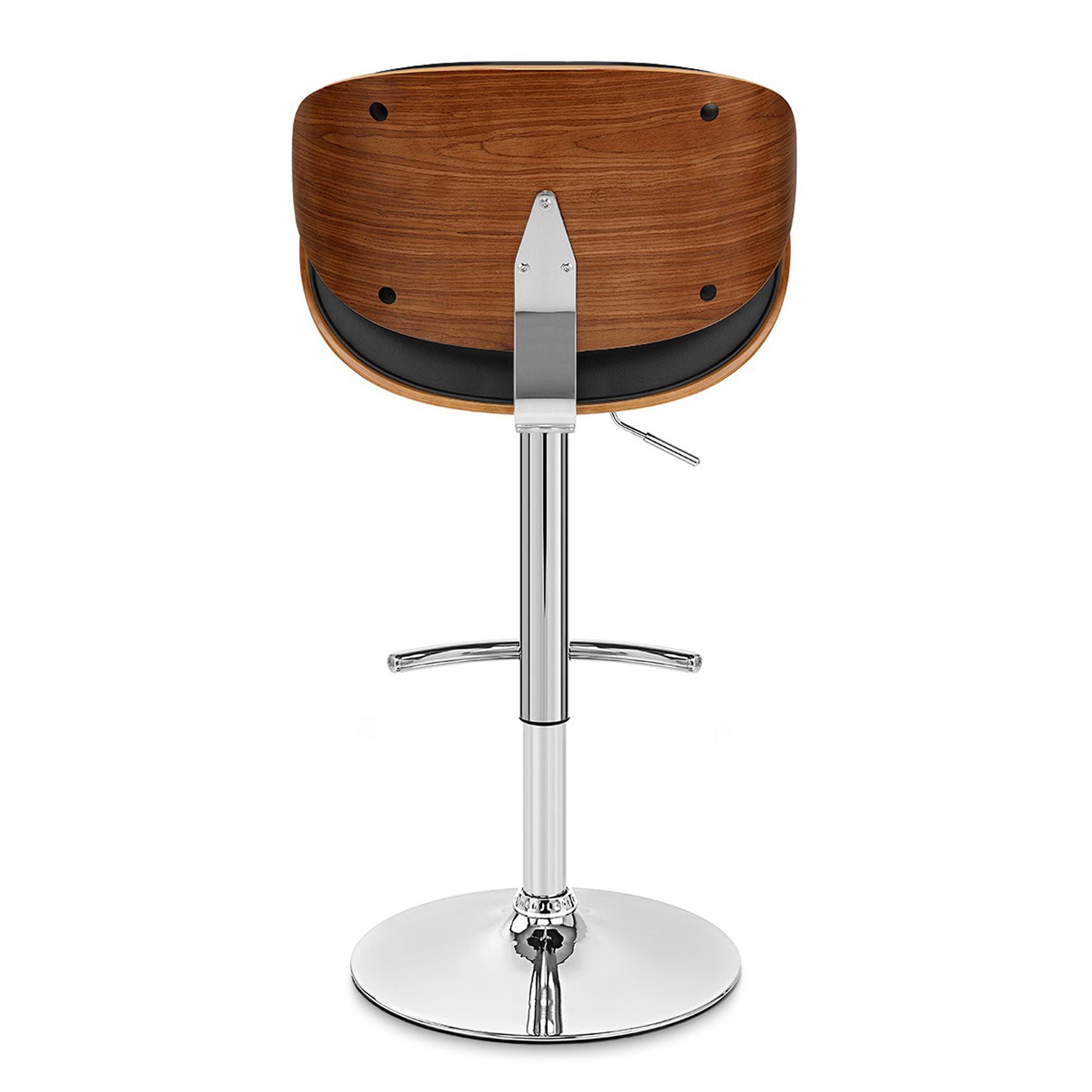 Naples - Adjustable Height Swivel Bar Stool - Walnut / Black