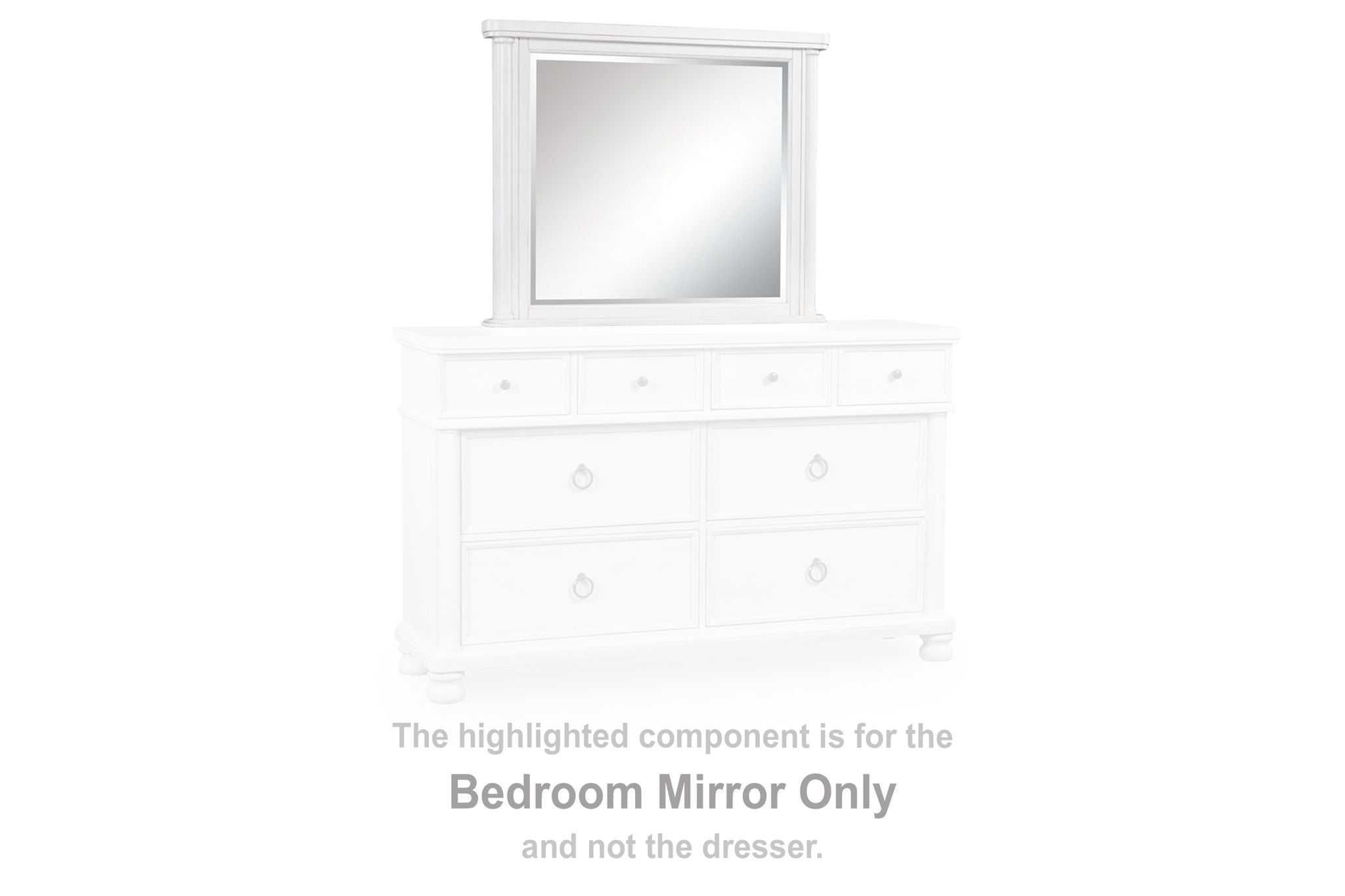 Rowlenstown - Bedroom Mirror - Antique White