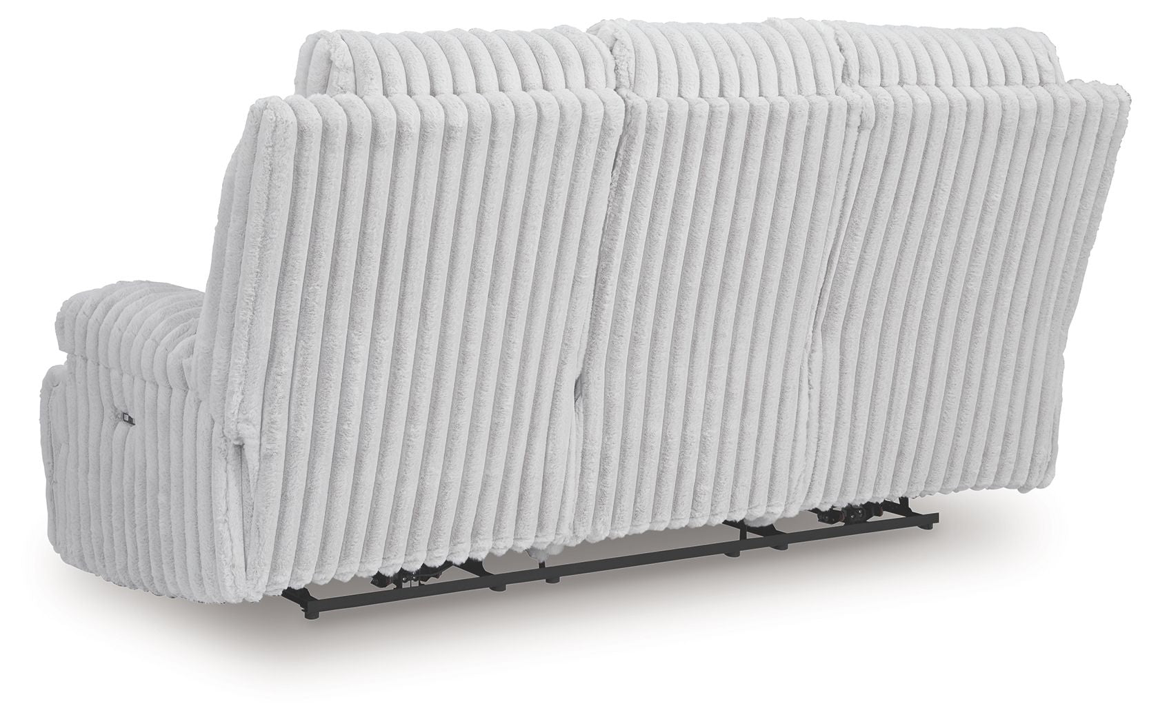 Rhines Falls - Reclining Power Sofa With Drop Down Table - Alloy