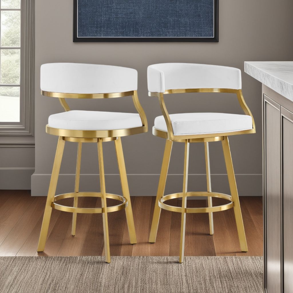 Saturn - Swivel Stool - Gold Legs