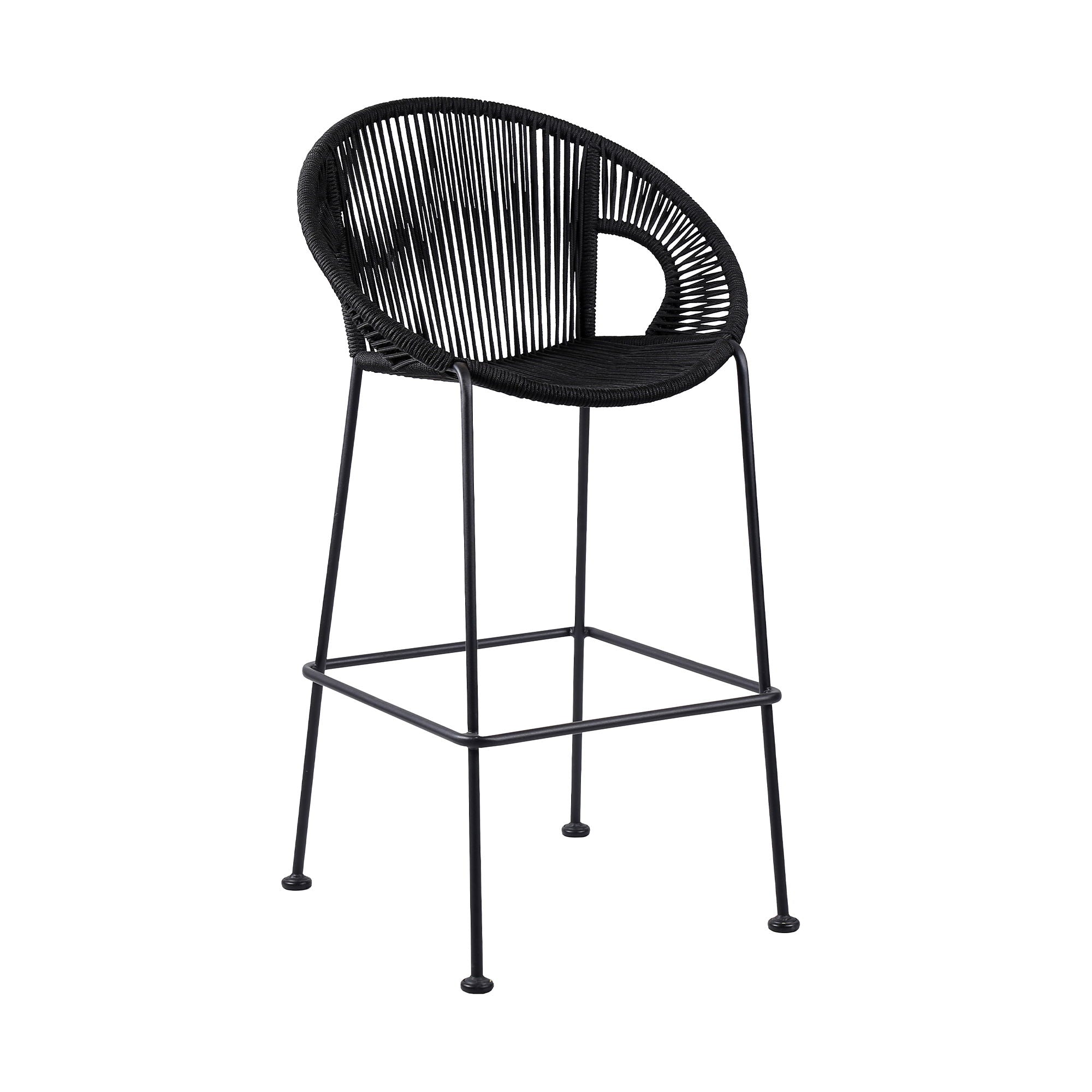 Acapulco - Indoor Outdoor Steel Bar Stool With Rope Set