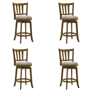 Wren - Modern Farmhouse Swivel Wood Counter Height Kitchen Bar Stool