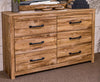 Maystonna - Six Drawer Dresser - Brown