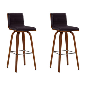 Vienna - 30" Swivel Bar Stool - Walnut Wood
