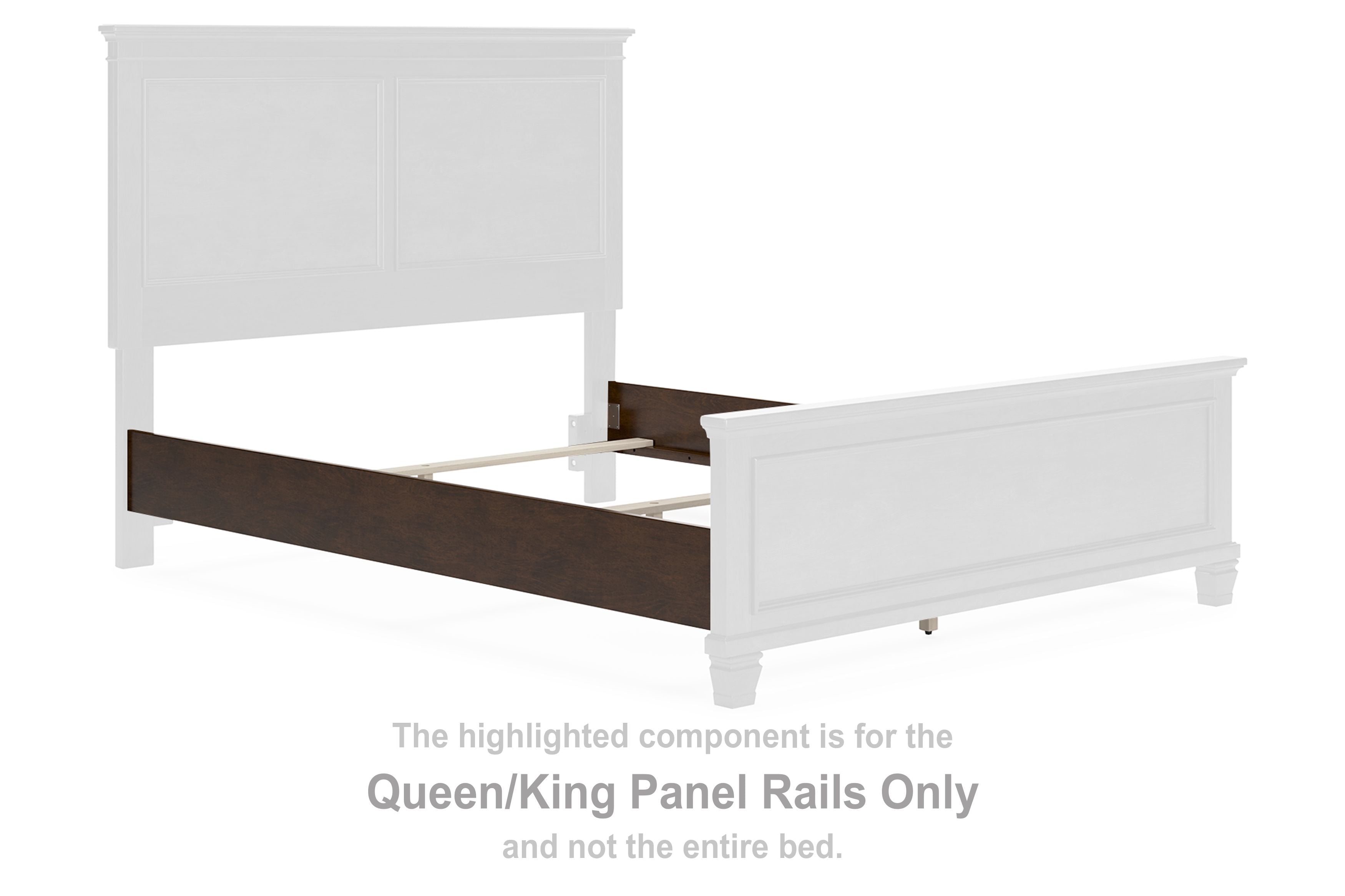 Danabrin - Queen/King Panel Rails - Brown
