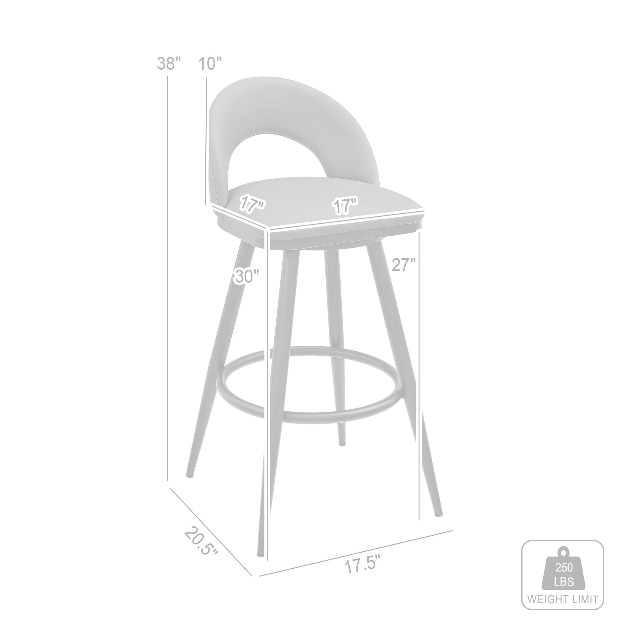 Charlotte - Swivel Bar Stool