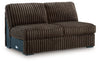 Midnight-Madness - Armless Loveseat - Chocolate