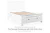 Fortman - Full Storage Footboard With Roll Slats - White