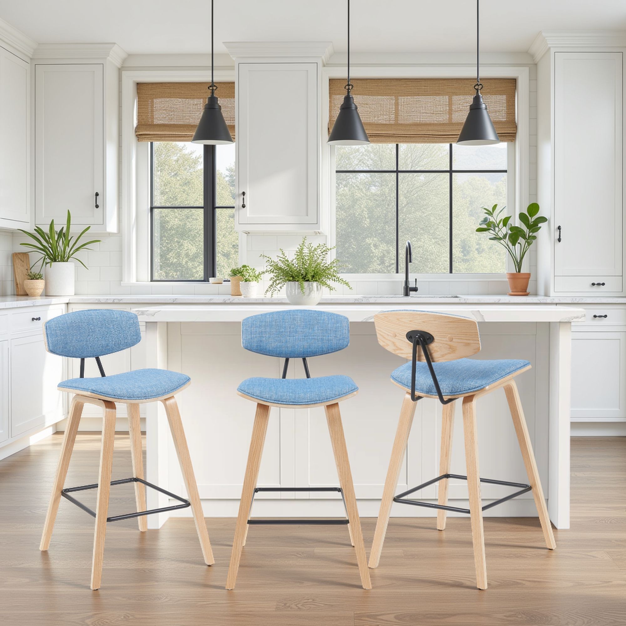 Fox - Swivel Counter Height Stool - Light Brown