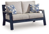 East Beach - Loveseat With Cushion - Blue