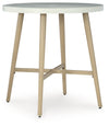 Seton Creek - Round Bar Table With Umbrella Option - Beige