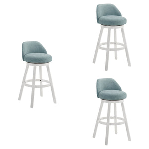Erika - Modern Transitional Swivel Wood Bar Height Kitchen Bar Stool