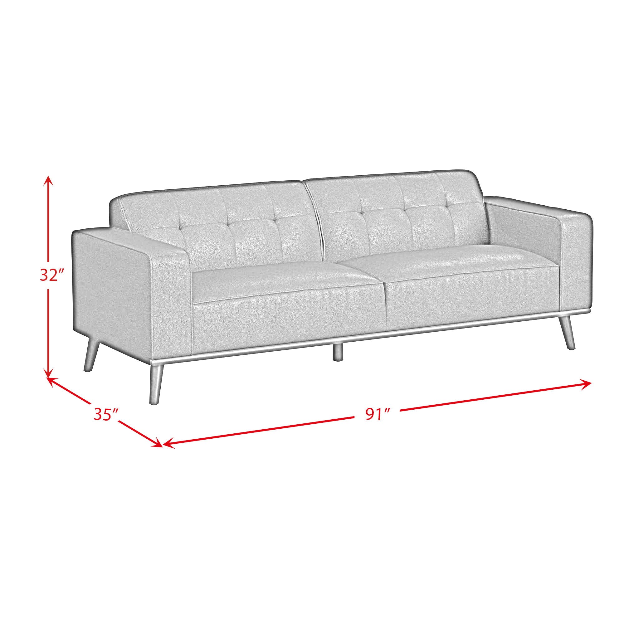 Destiny - Sofa With Wood Front