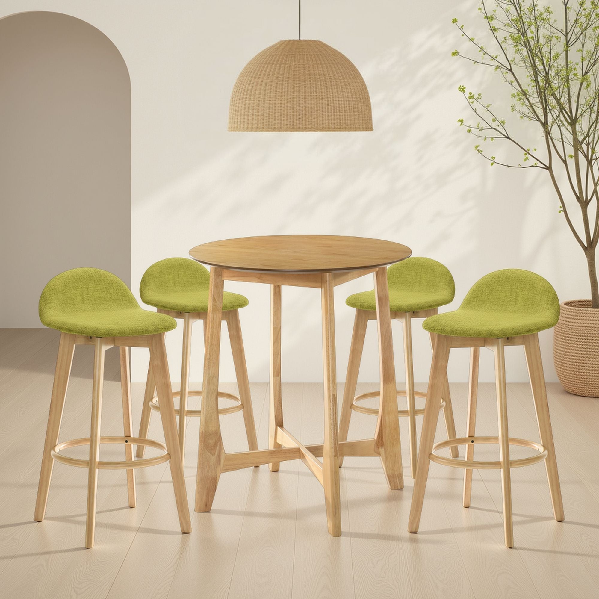 Vera - 5-Piece Wood Bar Set