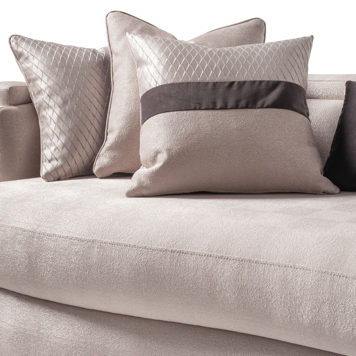 Carmela - Mansion Sofa - Zinc / Chrome