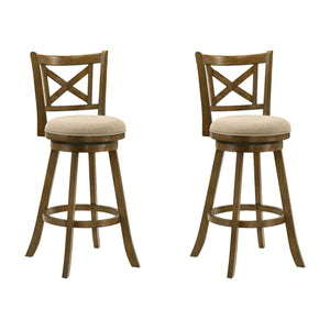 Kodi - Modern Farmhouse Swivel Wood Bar Height Kitchen Bar Stool