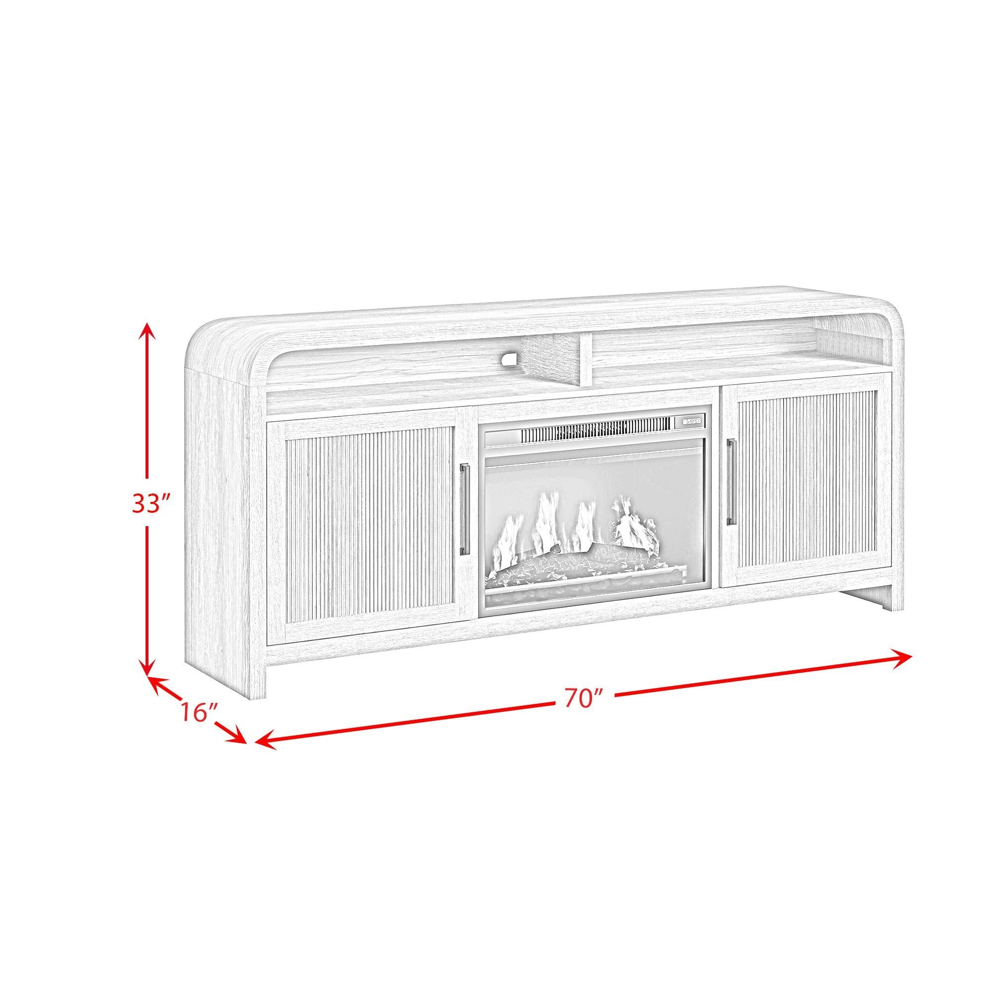 Ridgemont - 4 Piece Entertainment Unit With 70" TV Console