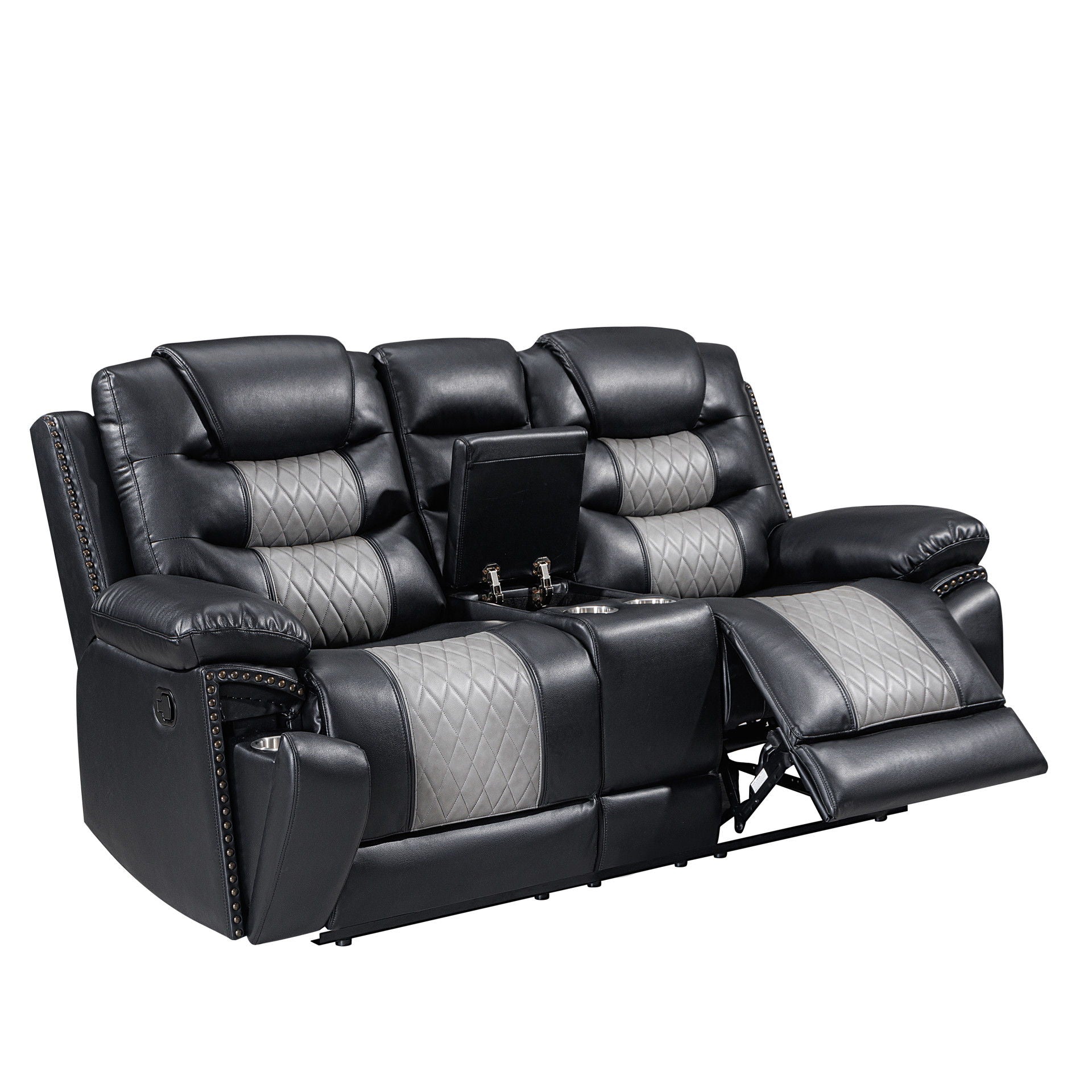 Nikko - Console Loveseat With Dual Recliners