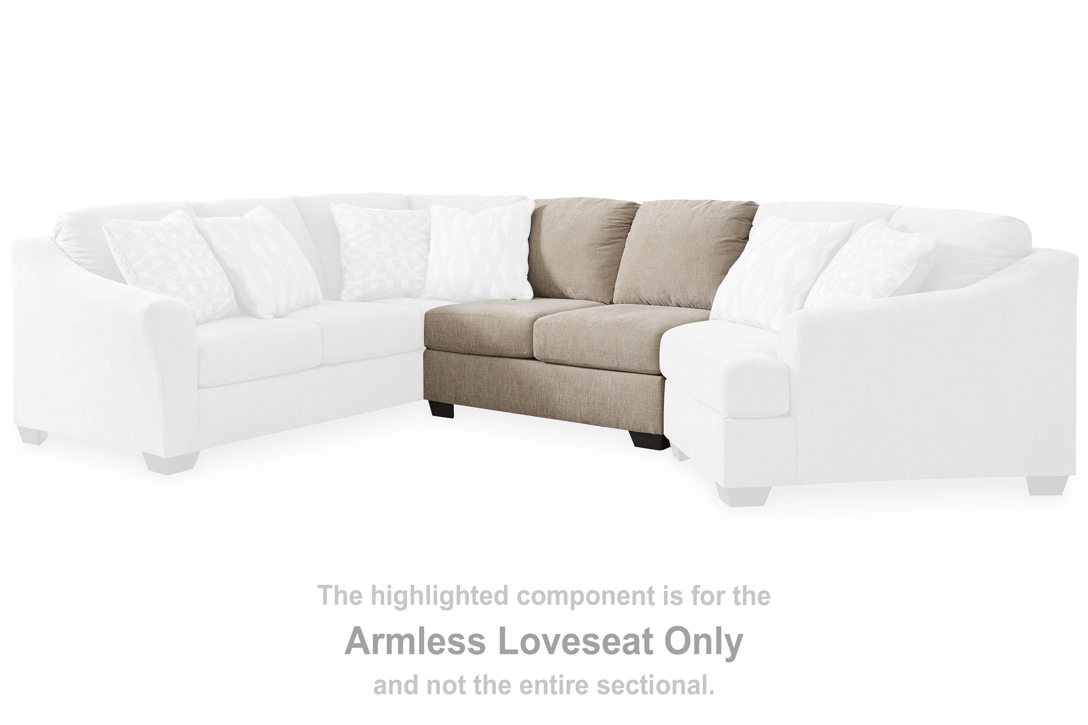 Brogan Bay - Armless Loveseat - Cork