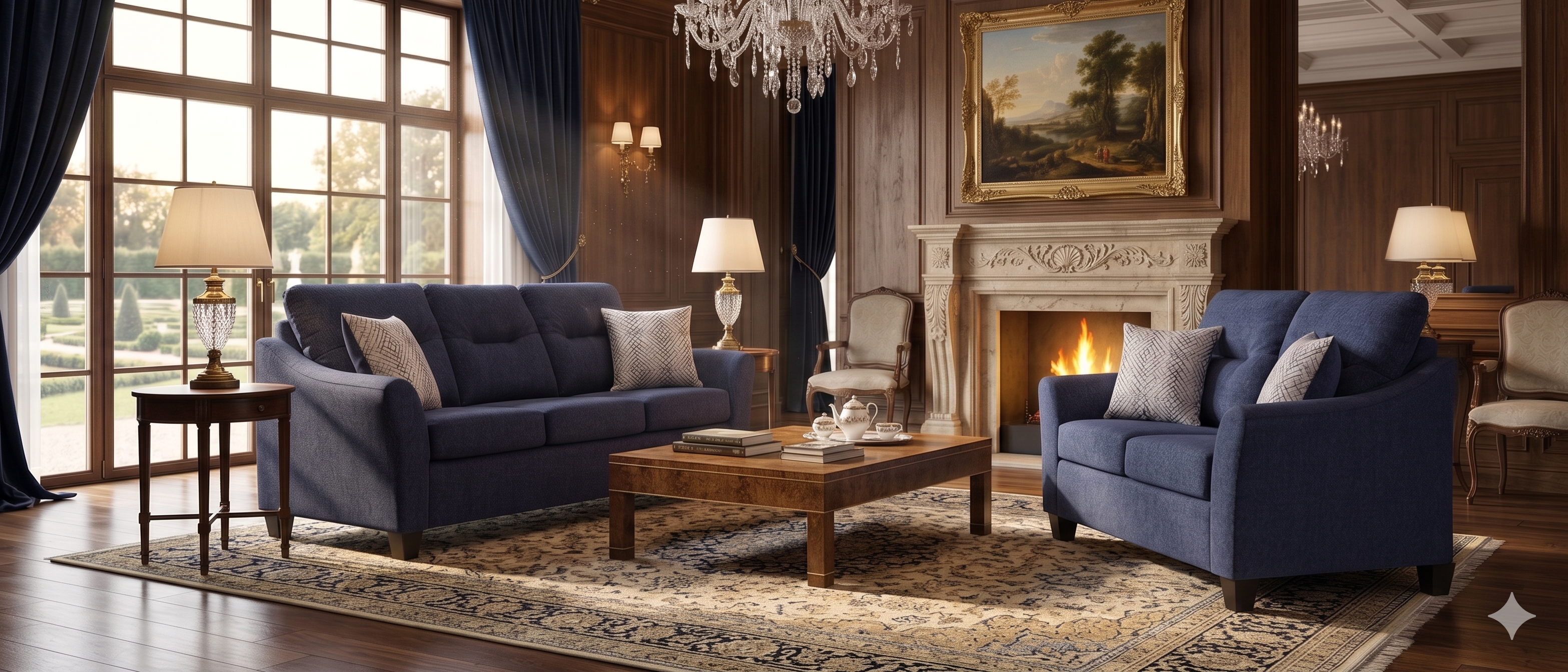 Argent Sofa and Loveseat