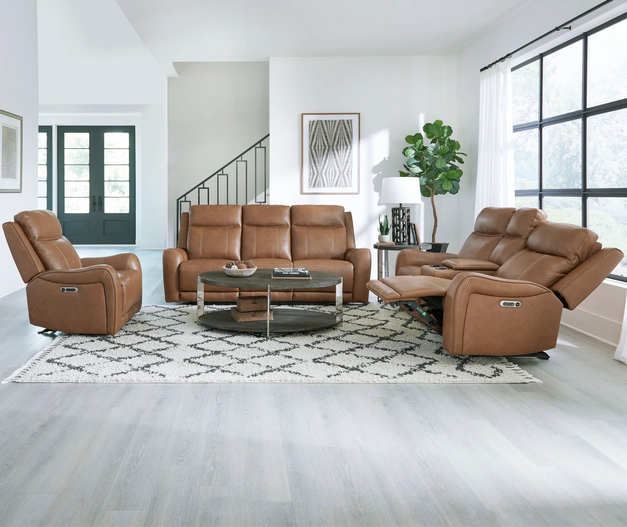 MEGA PMH HAYWOOD - BUTTERNUT POWER SOFA WITH POWER HEADRESTS