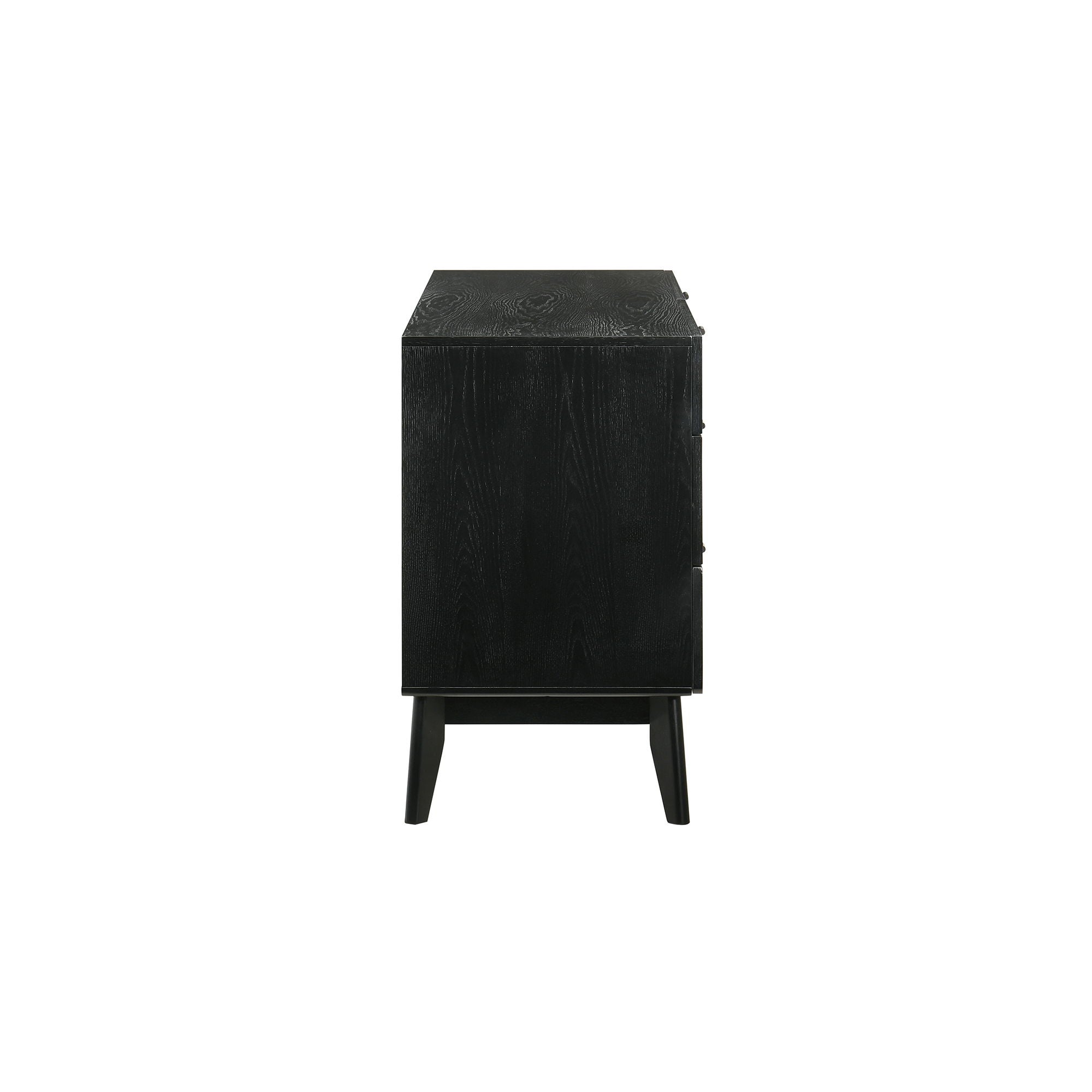 Petra - 6 Drawer Wood Dresser - Black