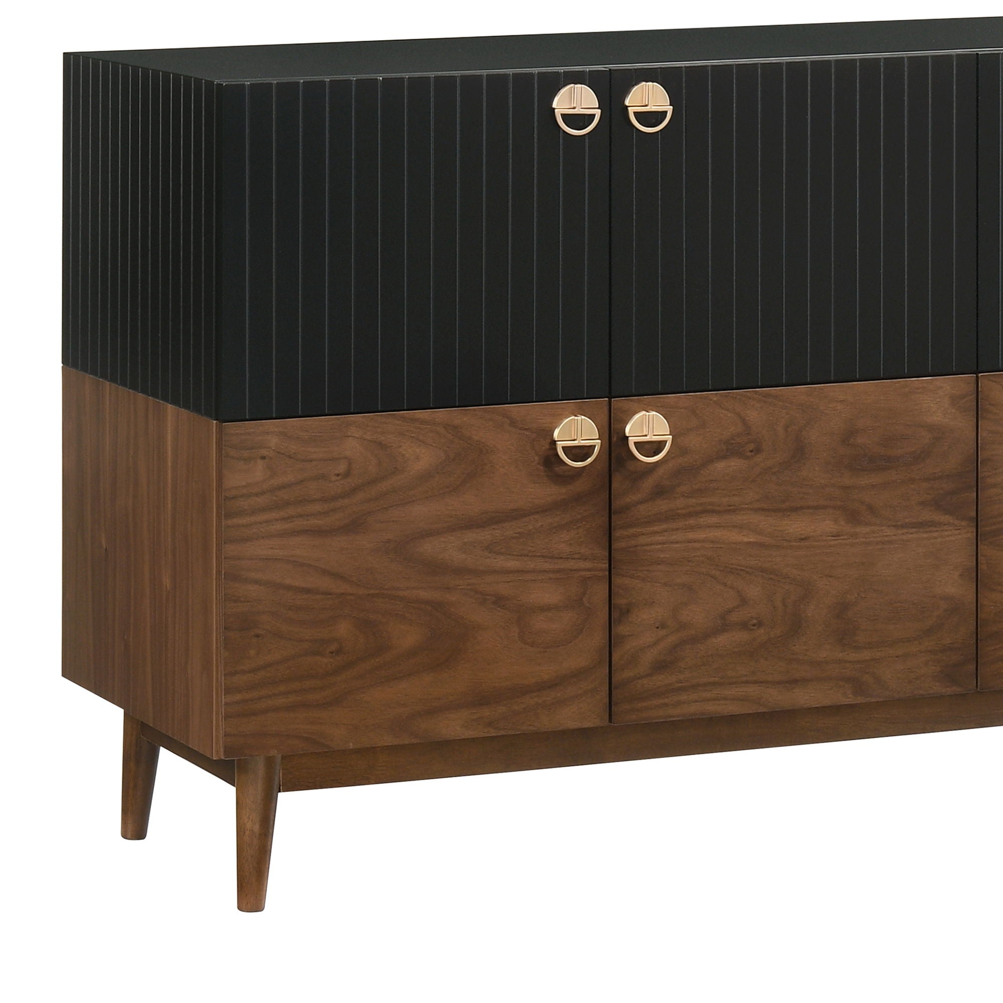 Amigo - Veneer Buffet - Black / Walnut