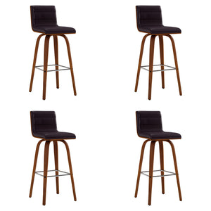 Vienna - 30" Swivel Bar Stool - Walnut Wood