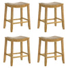 Iyani - Coastal Modern Wood Counter Height Kitchen Bar Stool