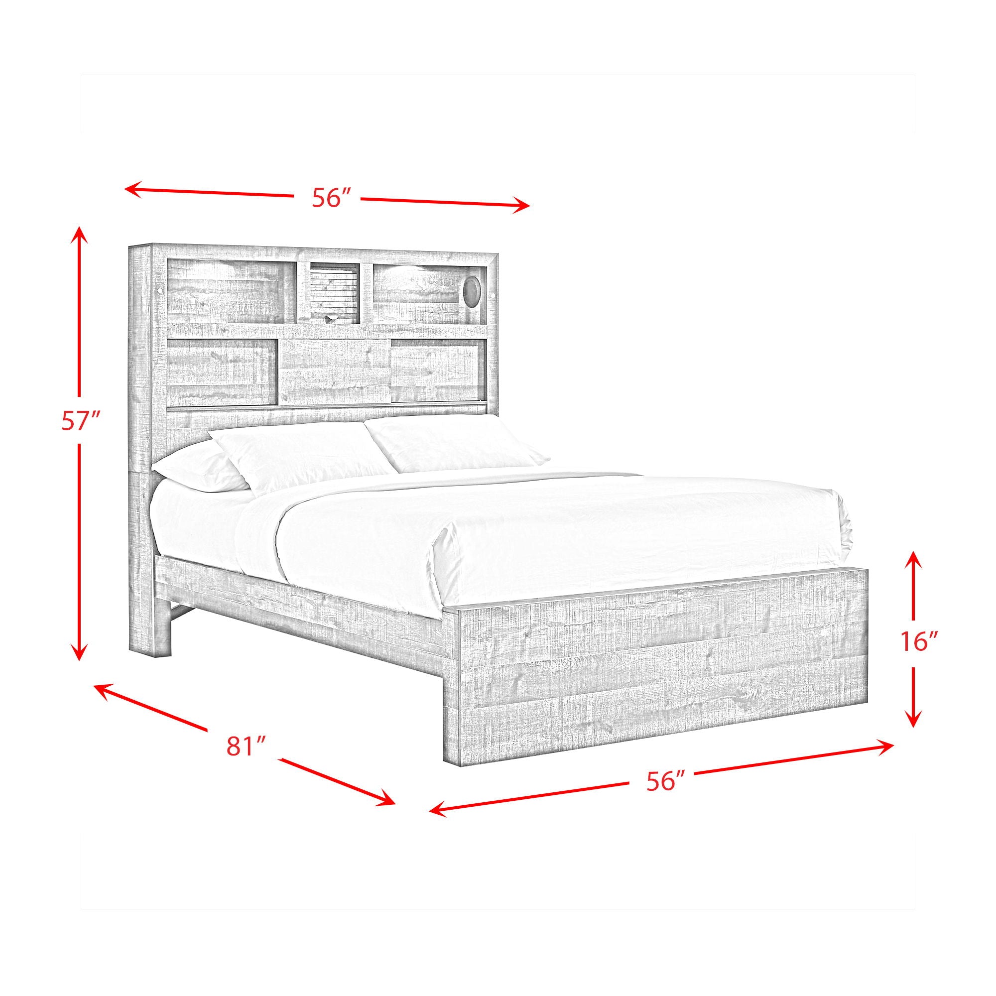 Bailey - Panel Bedroom Set With Bluetooth