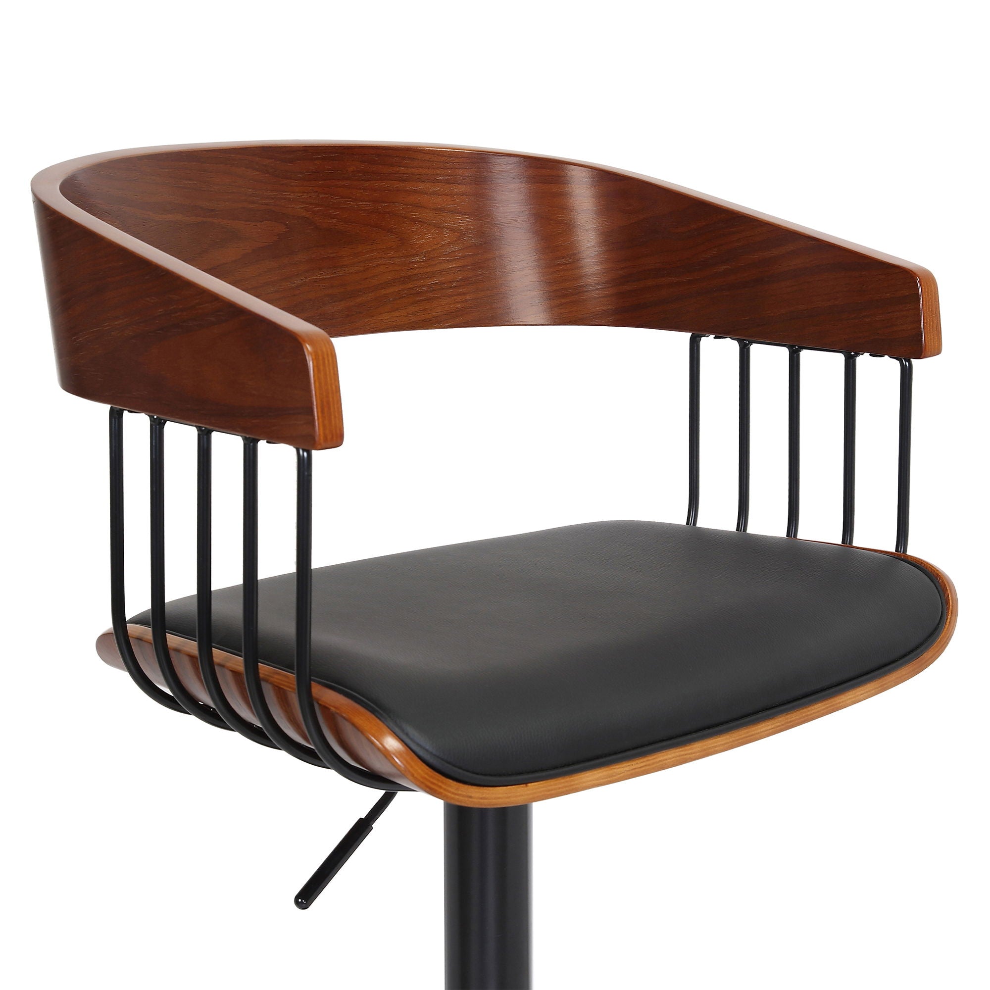 Larisa - Adjustable Walnut Wood Bar Stool