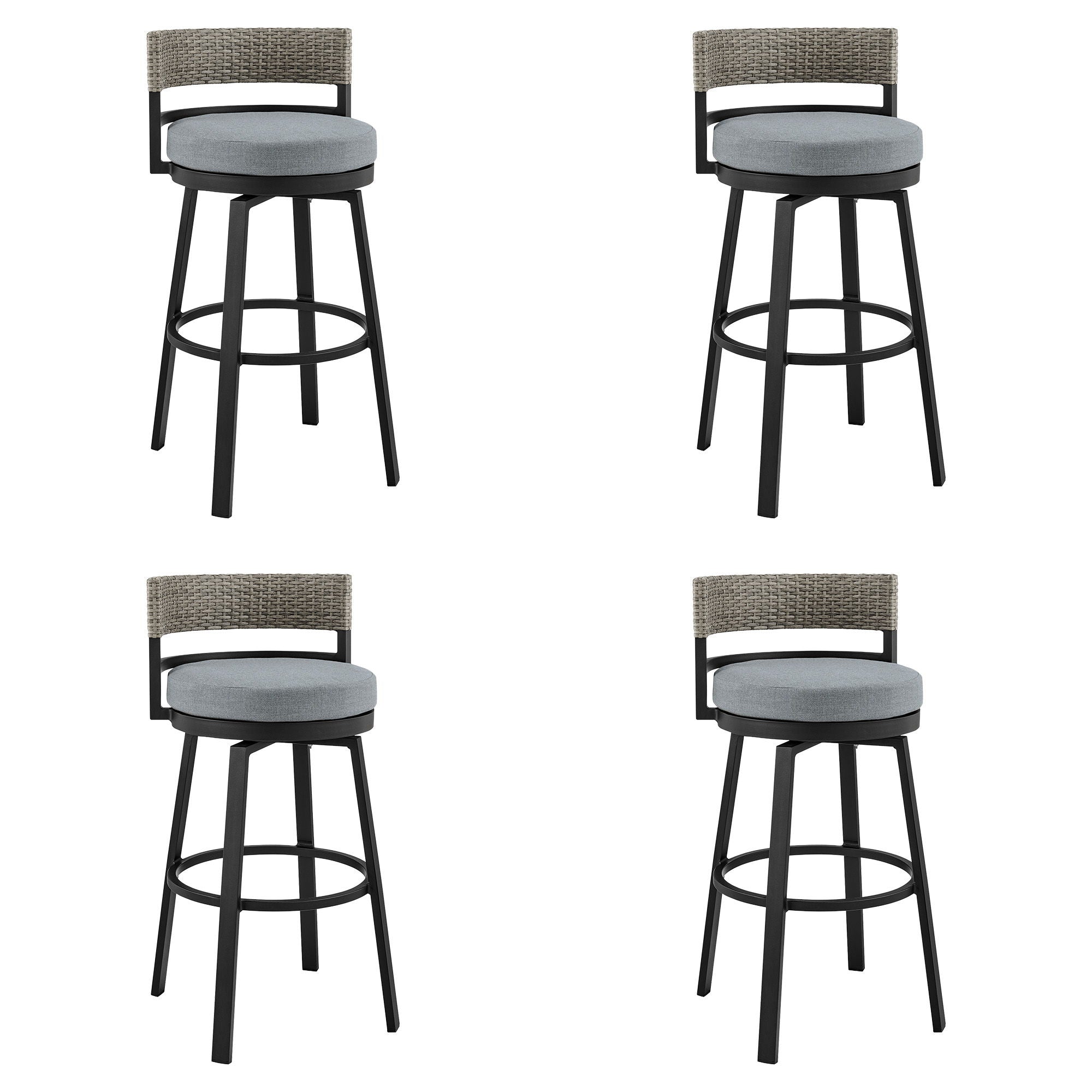 Encinitas - Outdoor Patio Swivel Bar Stool Set