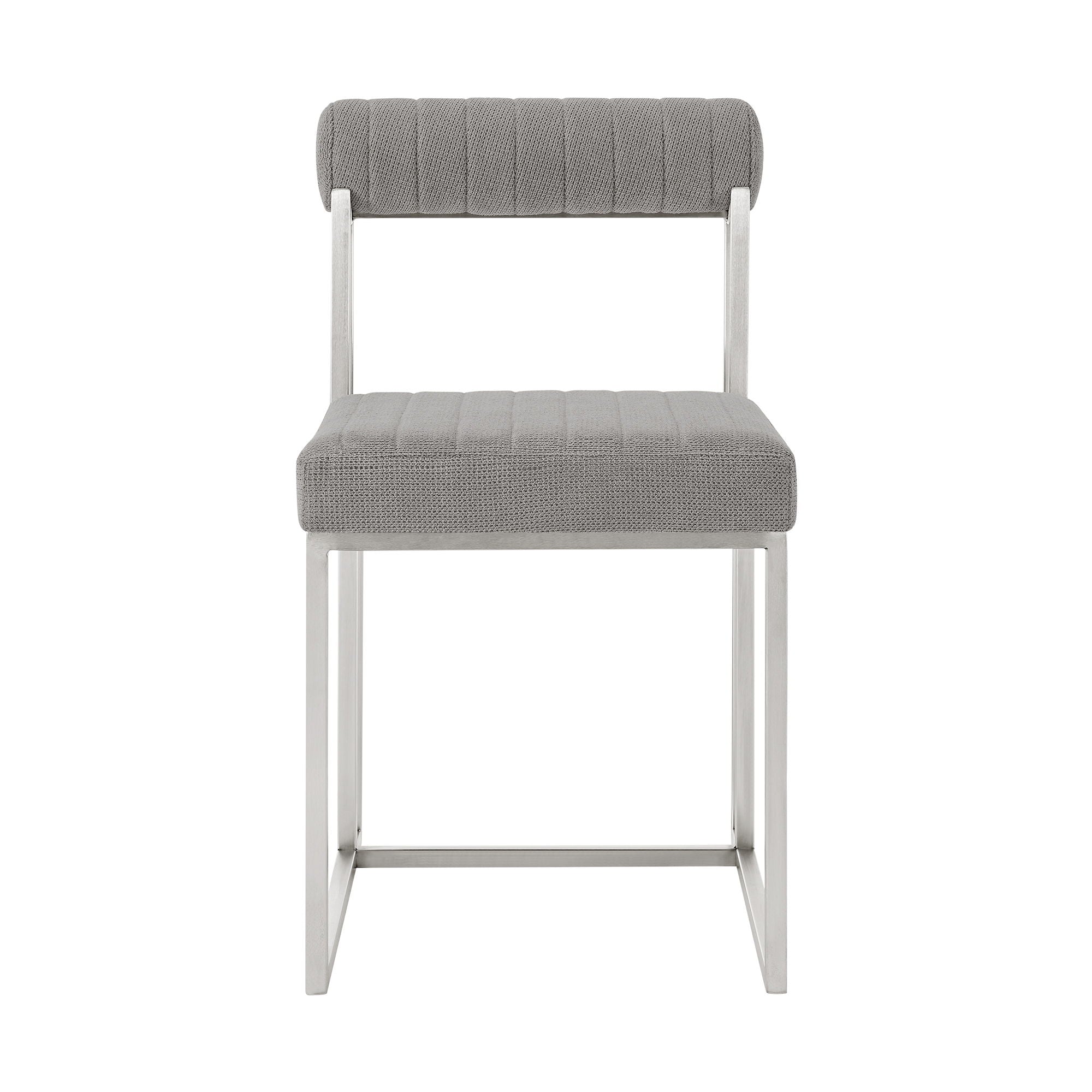 Anastasia - Dining Room Chair Set With Brushed Silver Frame