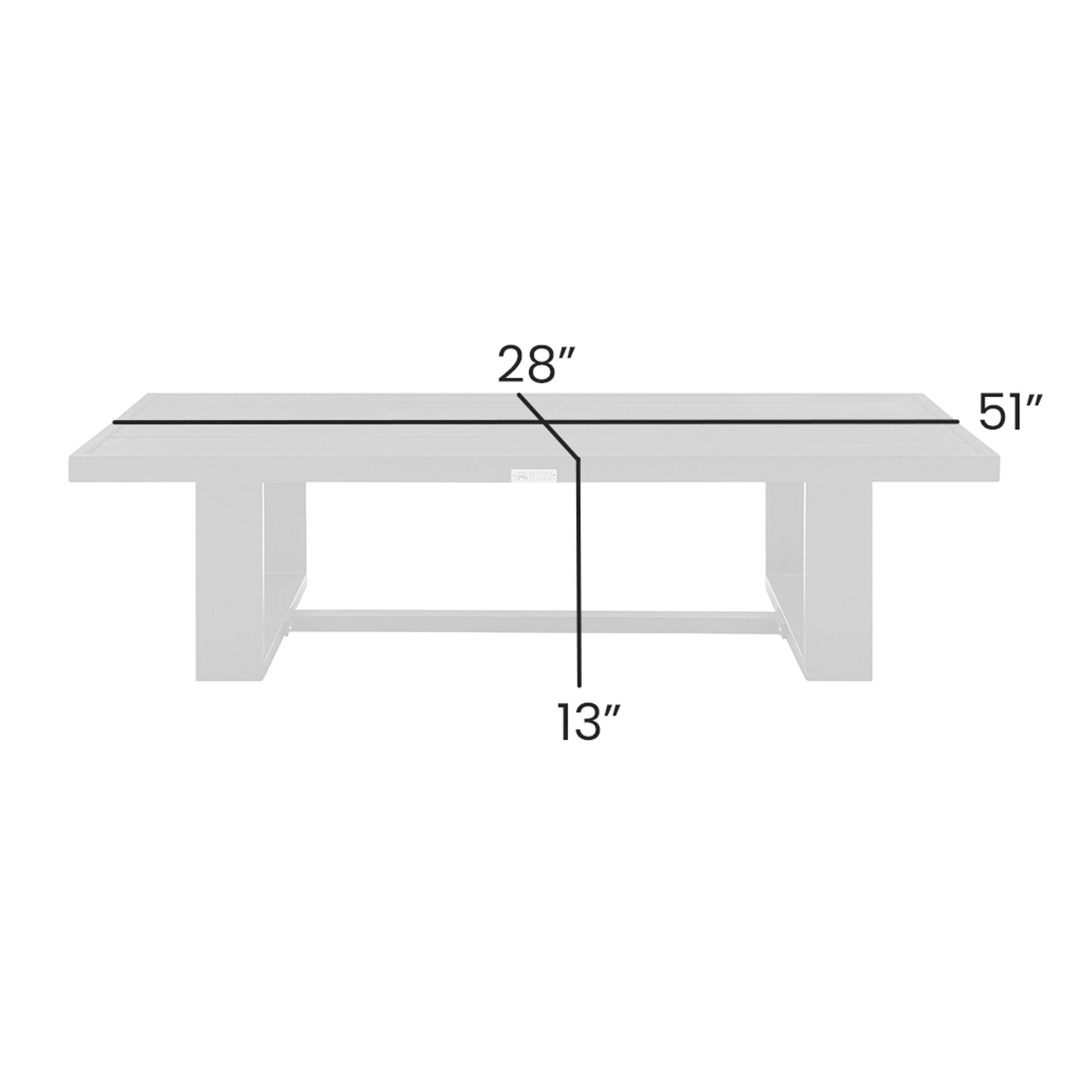Alegria - Aluminum Outdoor Coffee Table - Black