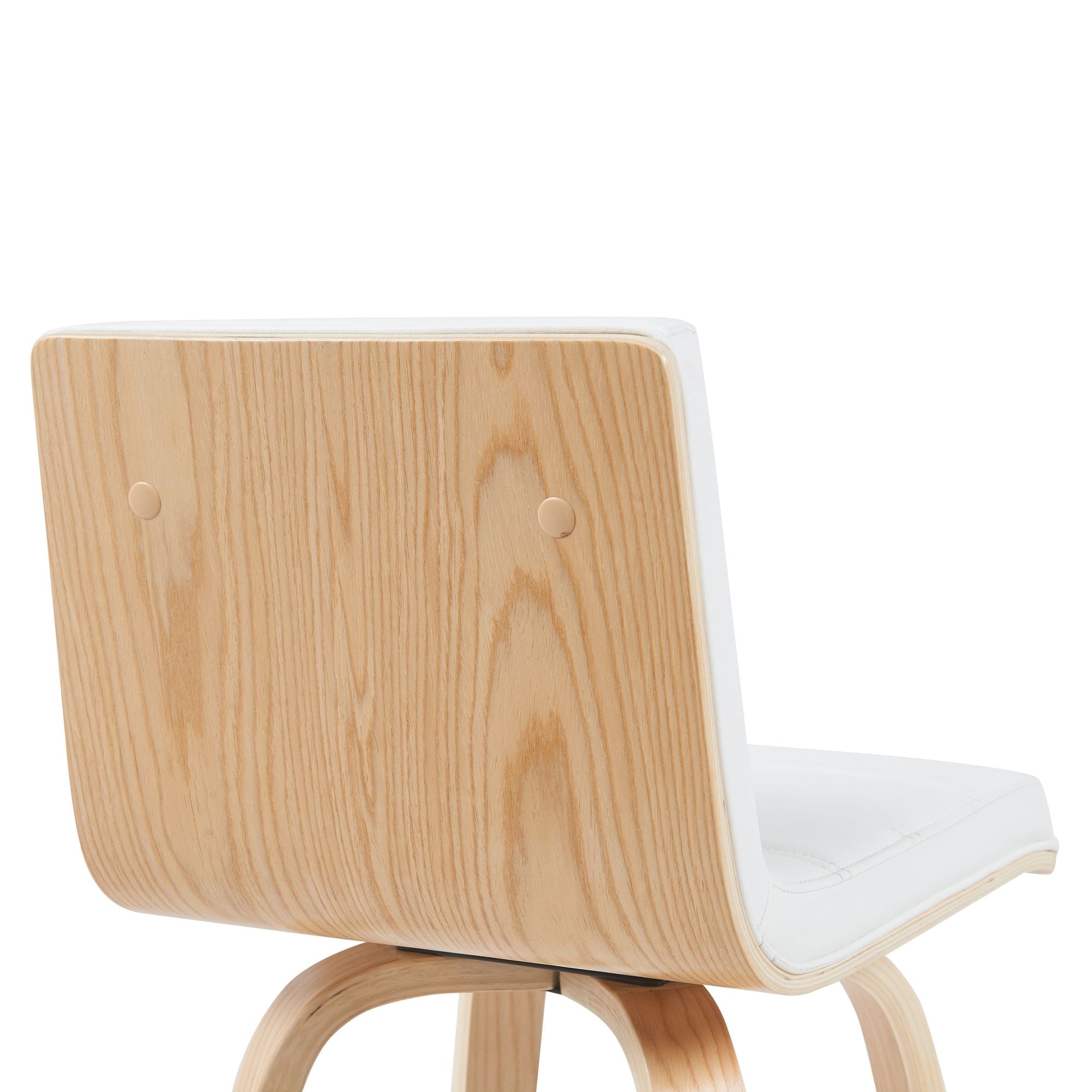 Vienna - Modern Counter Height Swivel Bar Stool - Patterned Oak Wood Frame