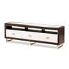 Belmont Place - Media Cabinet - White / Dark Brown