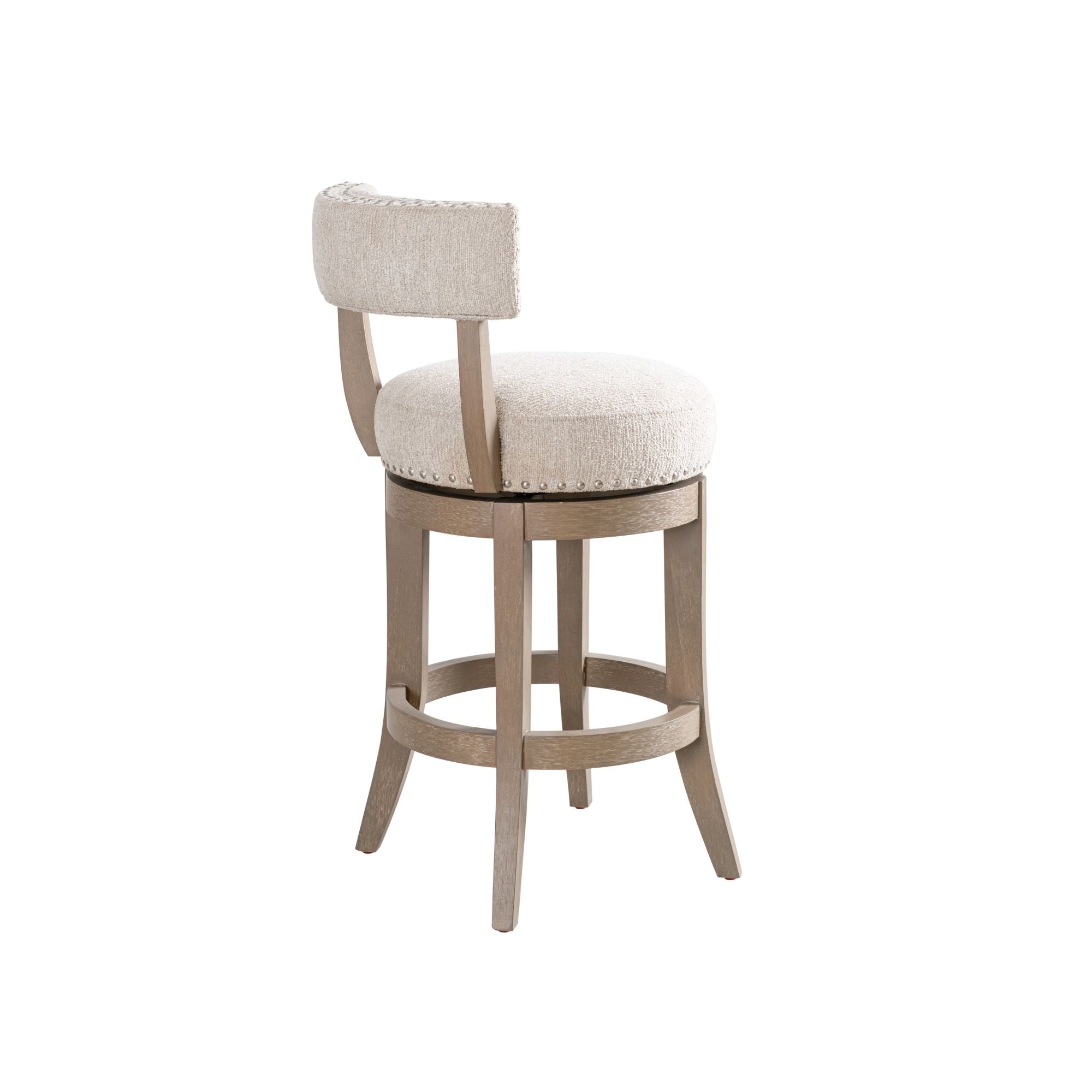 Mystic - Solid Wood Upholstered 26" Counter Height Swivel Barstool