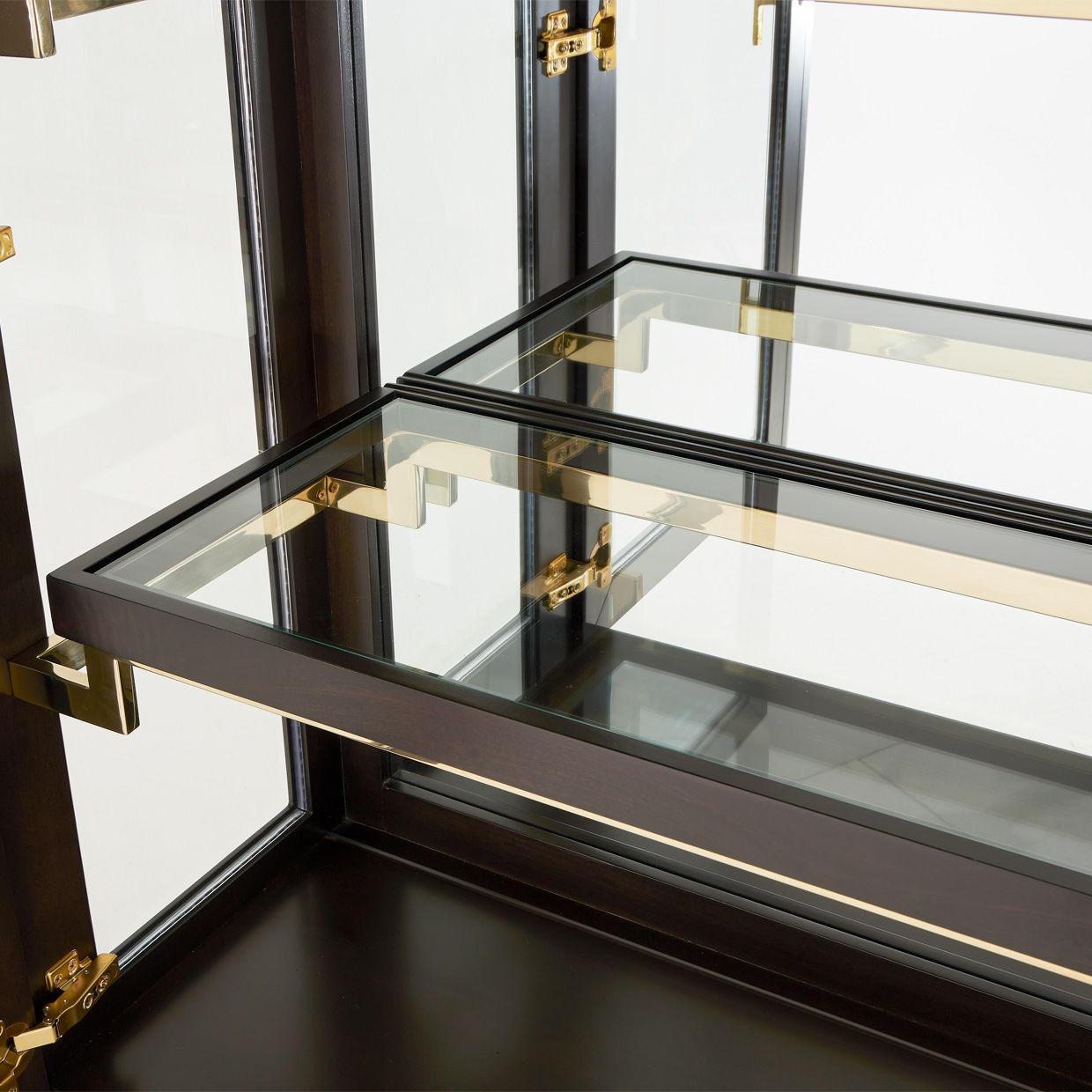 Belmont Place - Display Cabinet - White / Dark Brown