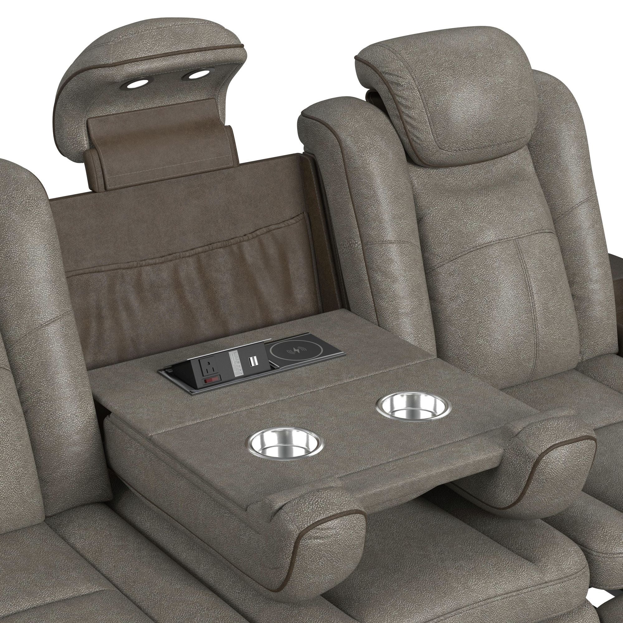 Lantana - Power Motion Sofa With Power Headrest, LED, Ddt, Reading Light And Pws