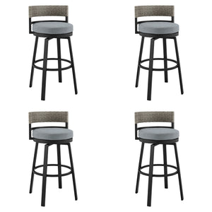 Encinitas - Outdoor Patio Counter Height Swivel Bar Stool Set