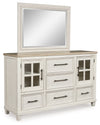 Shaybrock - Dresser And Mirror - Antique White / Brown