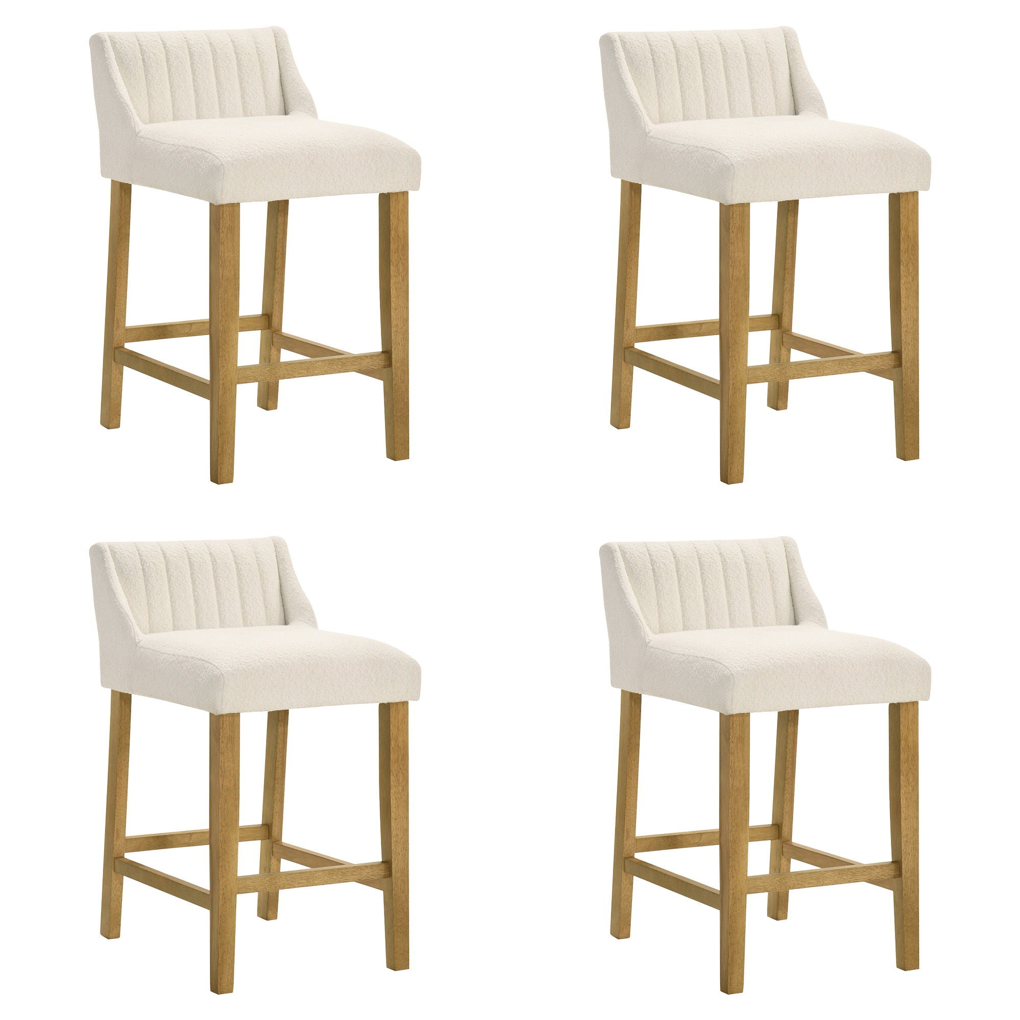 Fauna - Modern Transitional Wood Counter Height Kitchen Bar Stool