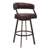 Saturn - 30" Bar Height Barstool - Auburn Bay And Brown Faux Leather