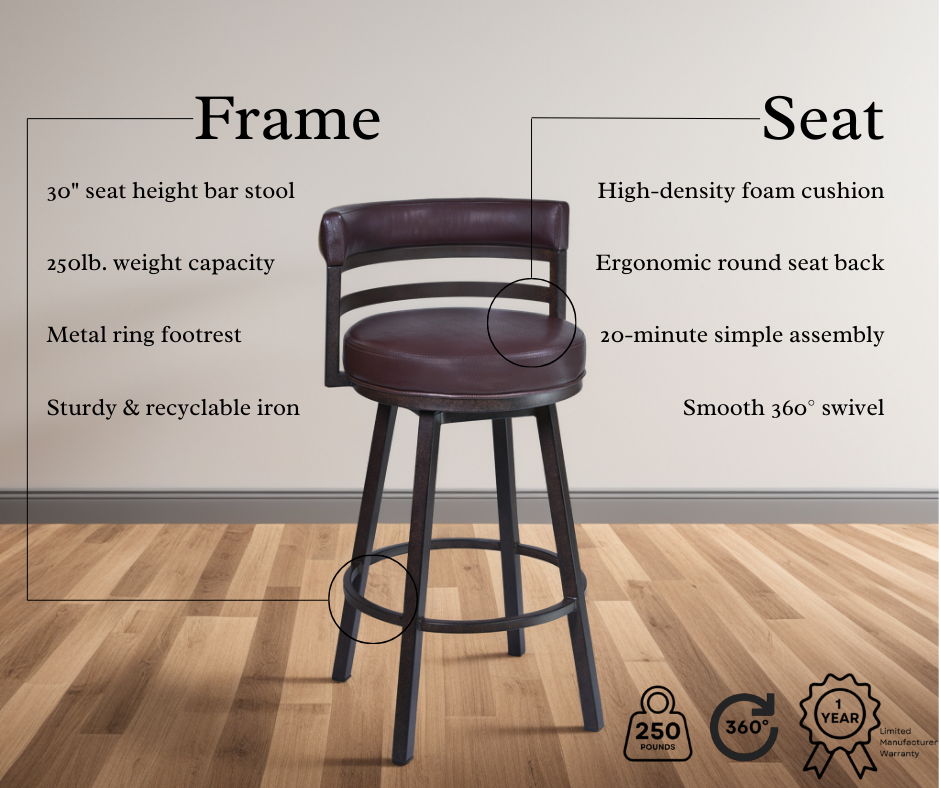 Titana - Barstool - Auburn Bay Finish