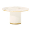 Gineverra - Round Cocktail Table - Ivory Gold