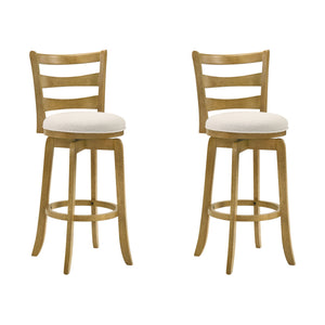 Melindra - Modern Farmhouse Swivel Wood Bar Height Kitchen Bar Stool
