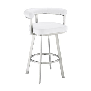 Nolagam - Swivel Bar Stool - Brushed Stainless Steel