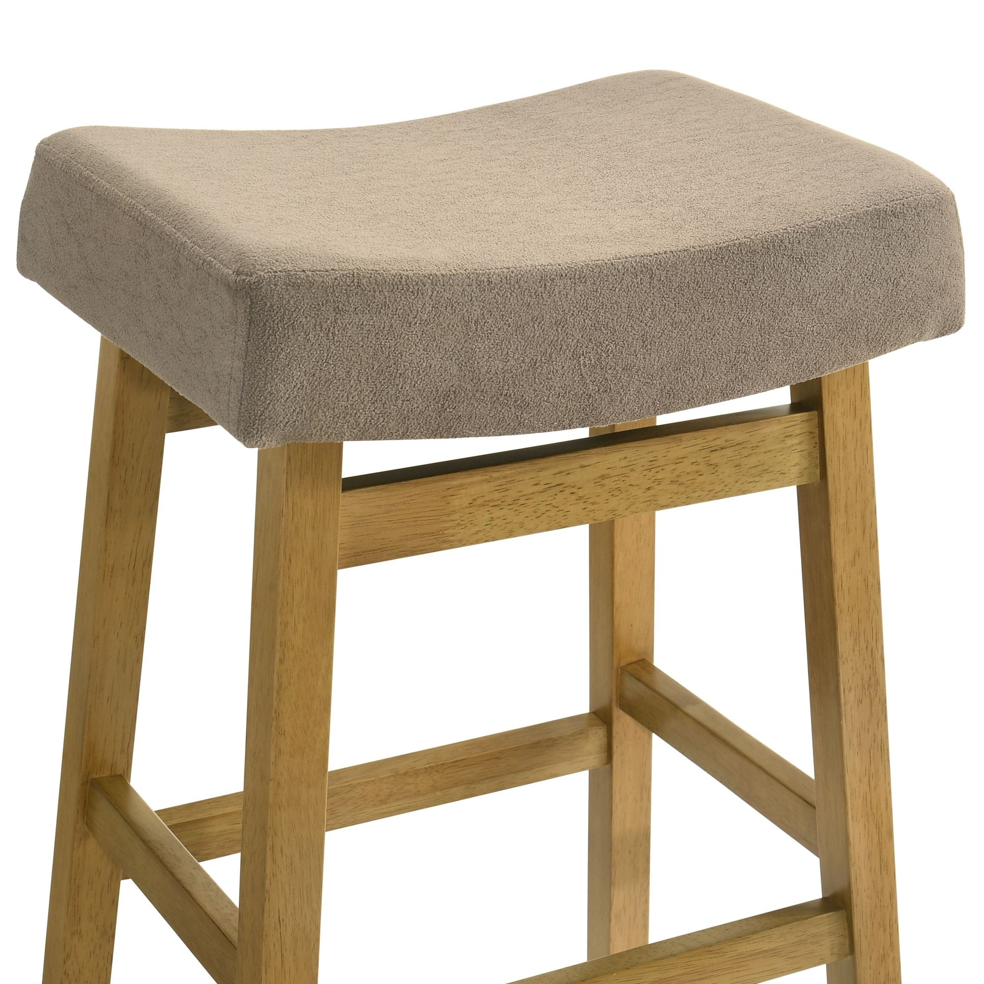 Lenon - Modern Farmhouse Wood Counter Height Kitchen Bar Stool